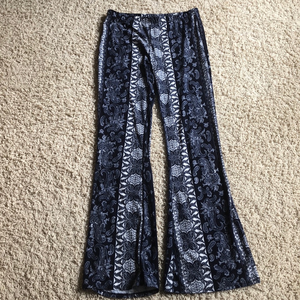 Paisley flare leggings.